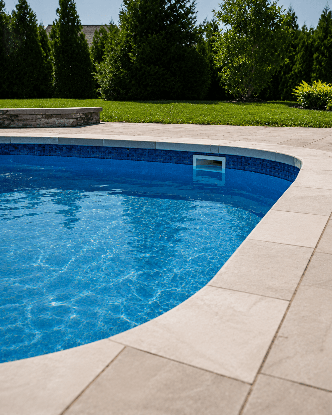 Pool leak detection low water level Wellington County Inground pool with low water level indicating a leak Wellington County Ontario