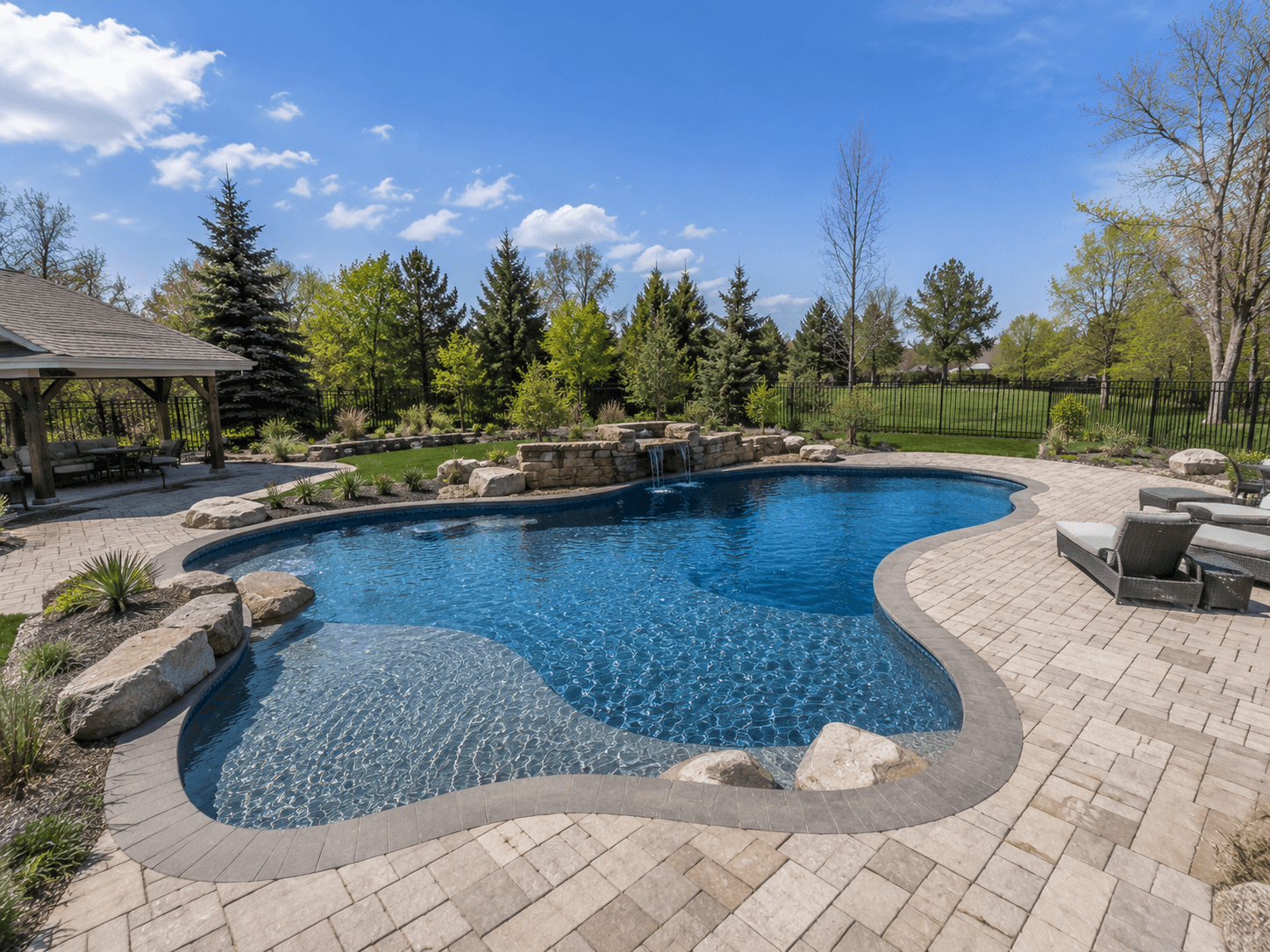 Pool opening freeform pool spring Wellington County