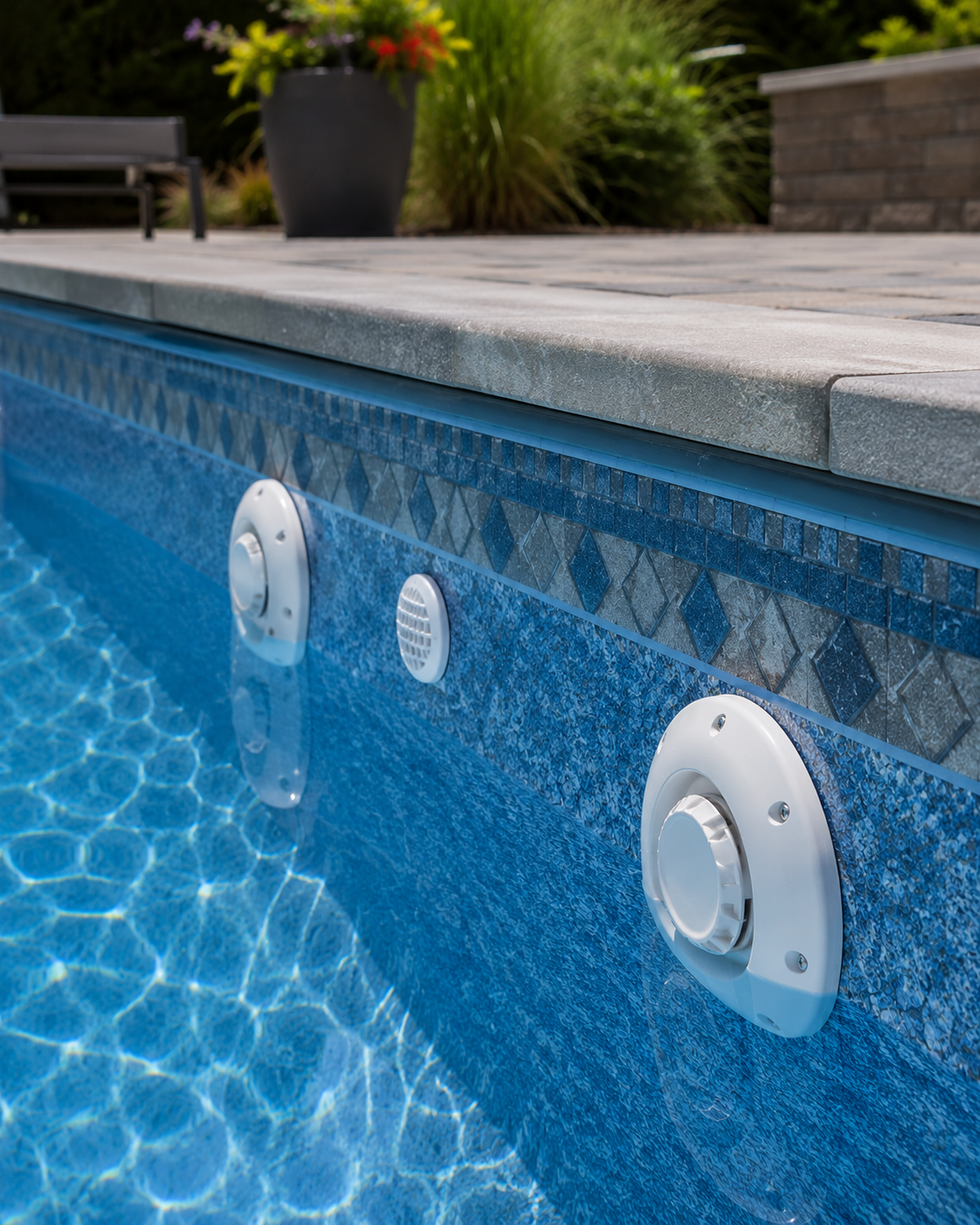 Pool plumbing repair new fittings return jets Wellington County epaired pool plumbing fittings and return jets Wellington County Ontario