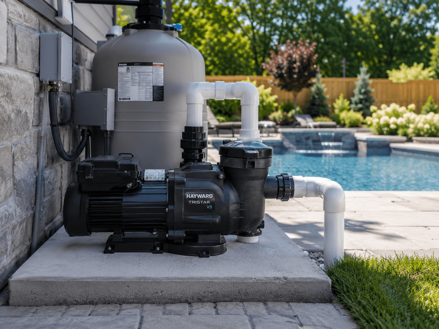 Variable speed pool pump installation Wellington County Ontario